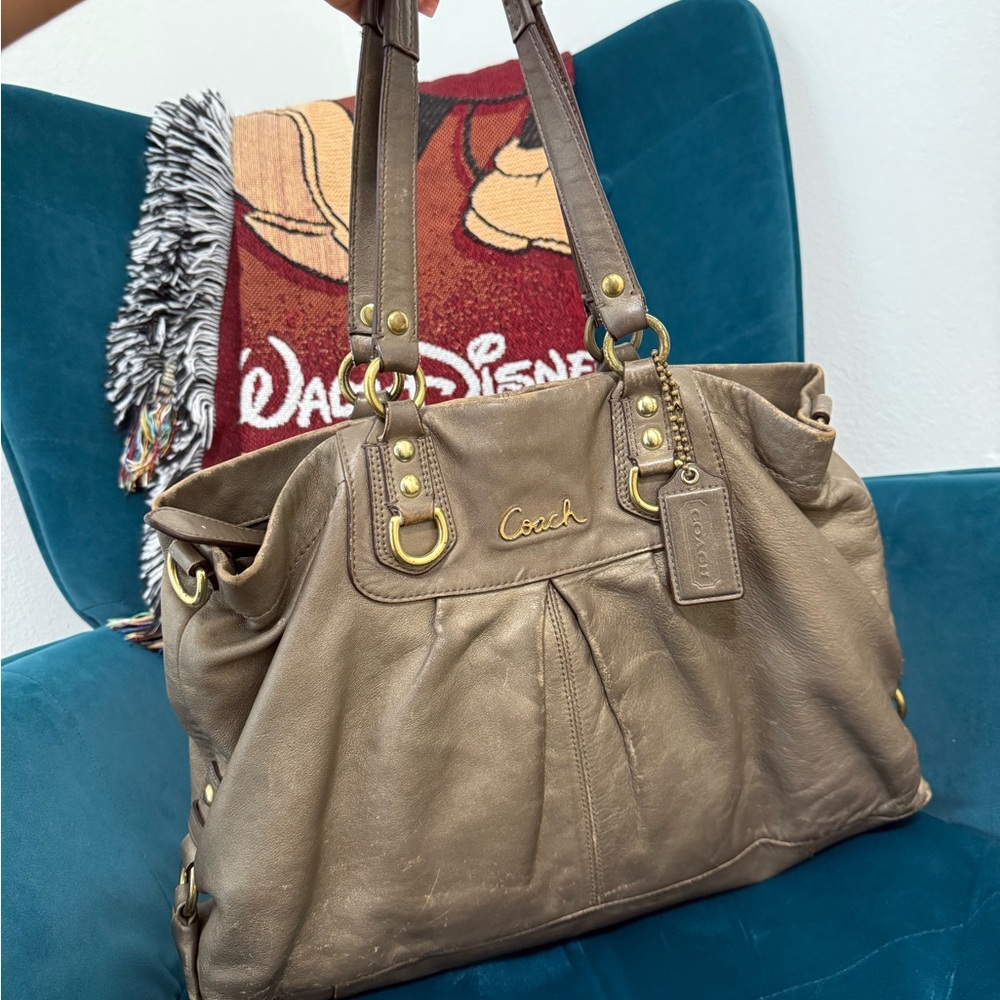Coach Tan Leather Shoulder Bag